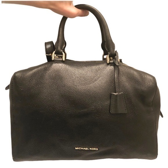 Michael Kors Black Soft Leather Doctor Satchel Bag